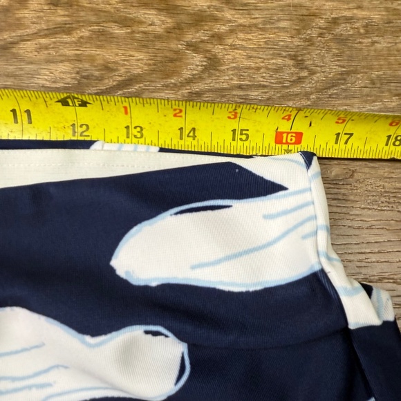 Boston Proper Women's High-Waisted Pull On Blue Floral Wide Leg Pants Sz L - Picture 8 of 11